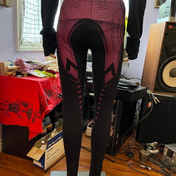 Lip Service Hyperintelligence leggings pants black pink S NWOT - Picture 2 of 6